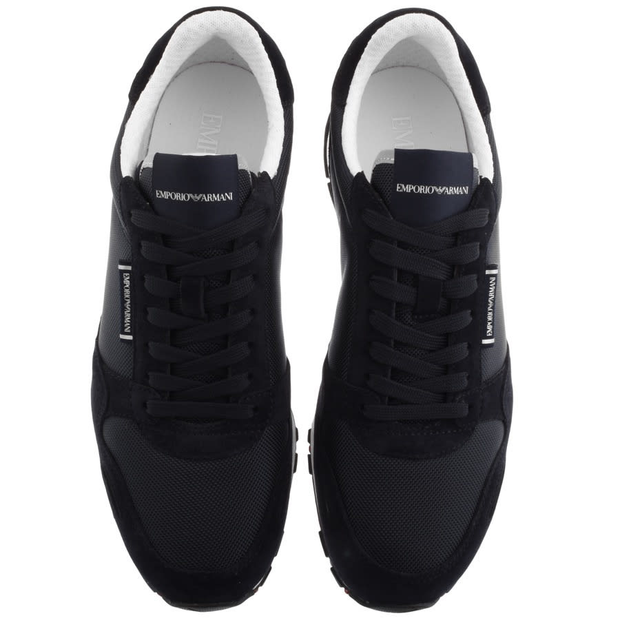 Alternative Image for ProductEmporio Armani Logo Trainers Navy3
